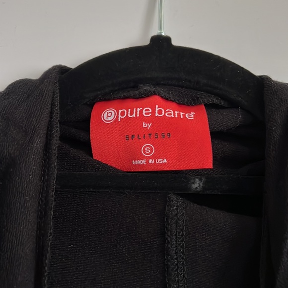 Splits59 Pure Barre black open front hoodie cardigan sweater - Picture 4 of 5
